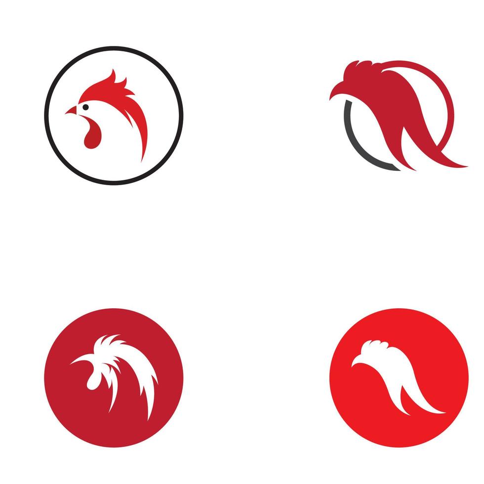 Chicken logo, rooster head logo with fish combination. Logo for company business, restaurant or restaurant or food stall. Using penditan simple vector illustration.