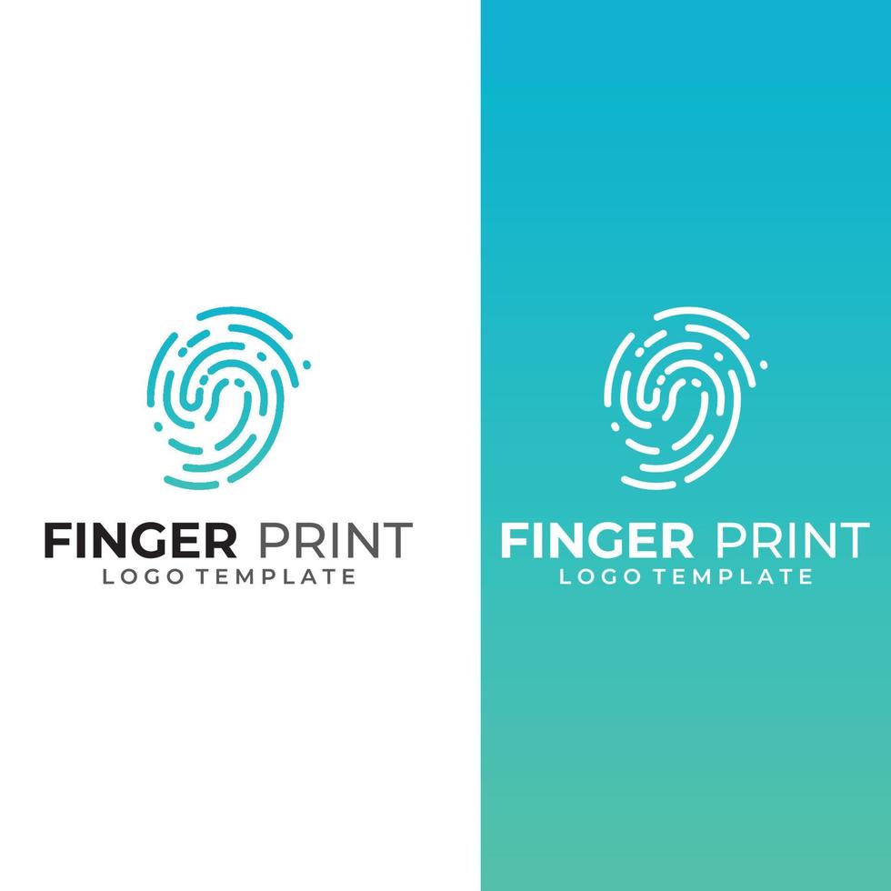 Fingerprint logo,fingerprint scan logo for business card identity.Logo design vector illustration templates and icons.