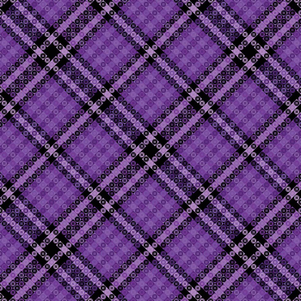 Tartan or plaid night color pattern. vector