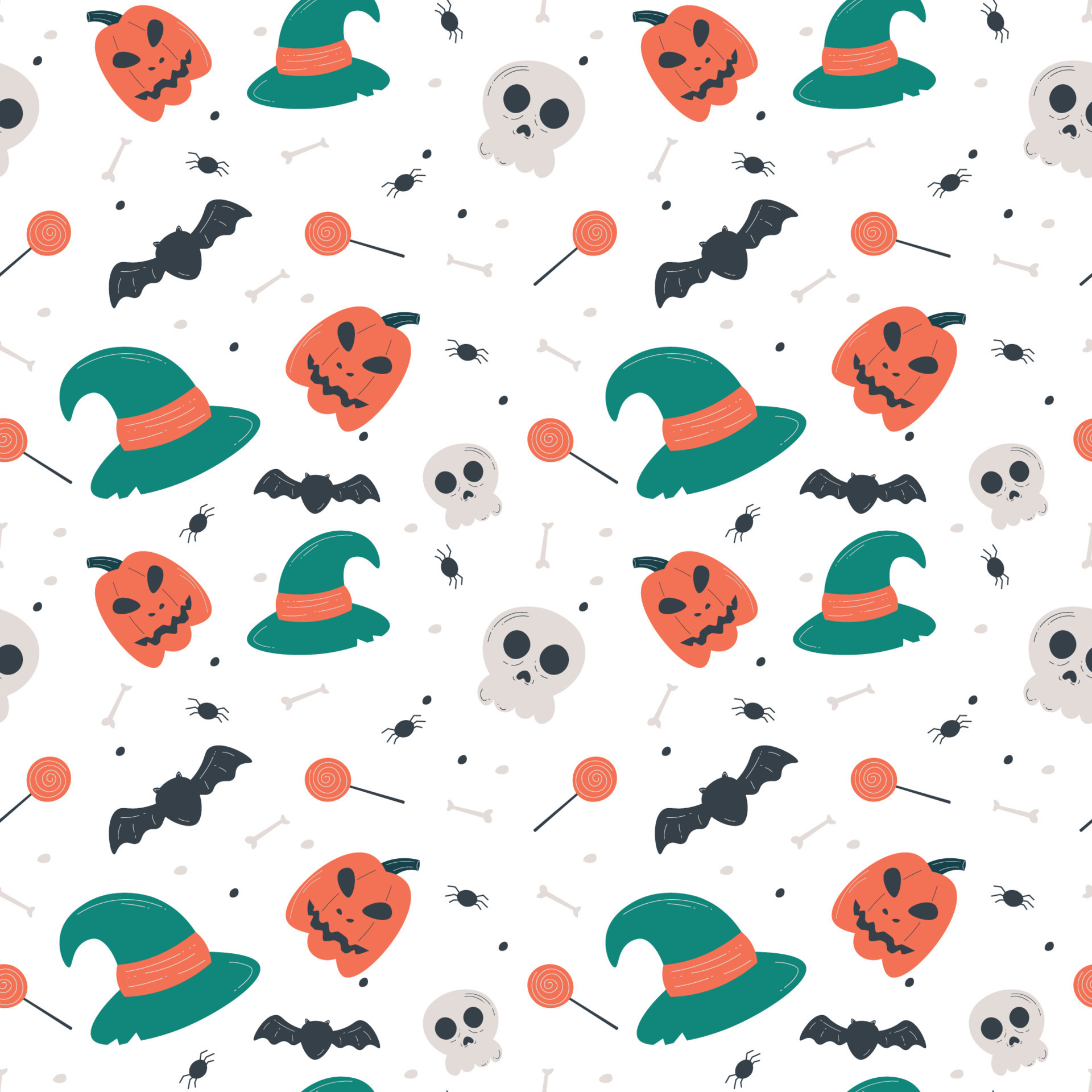 Halloween pattern in seamless style. 10770720 Vector Art at Vecteezy