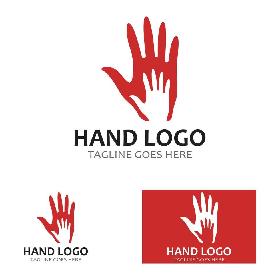 mano logo icono vector diseño plantilla ilustración