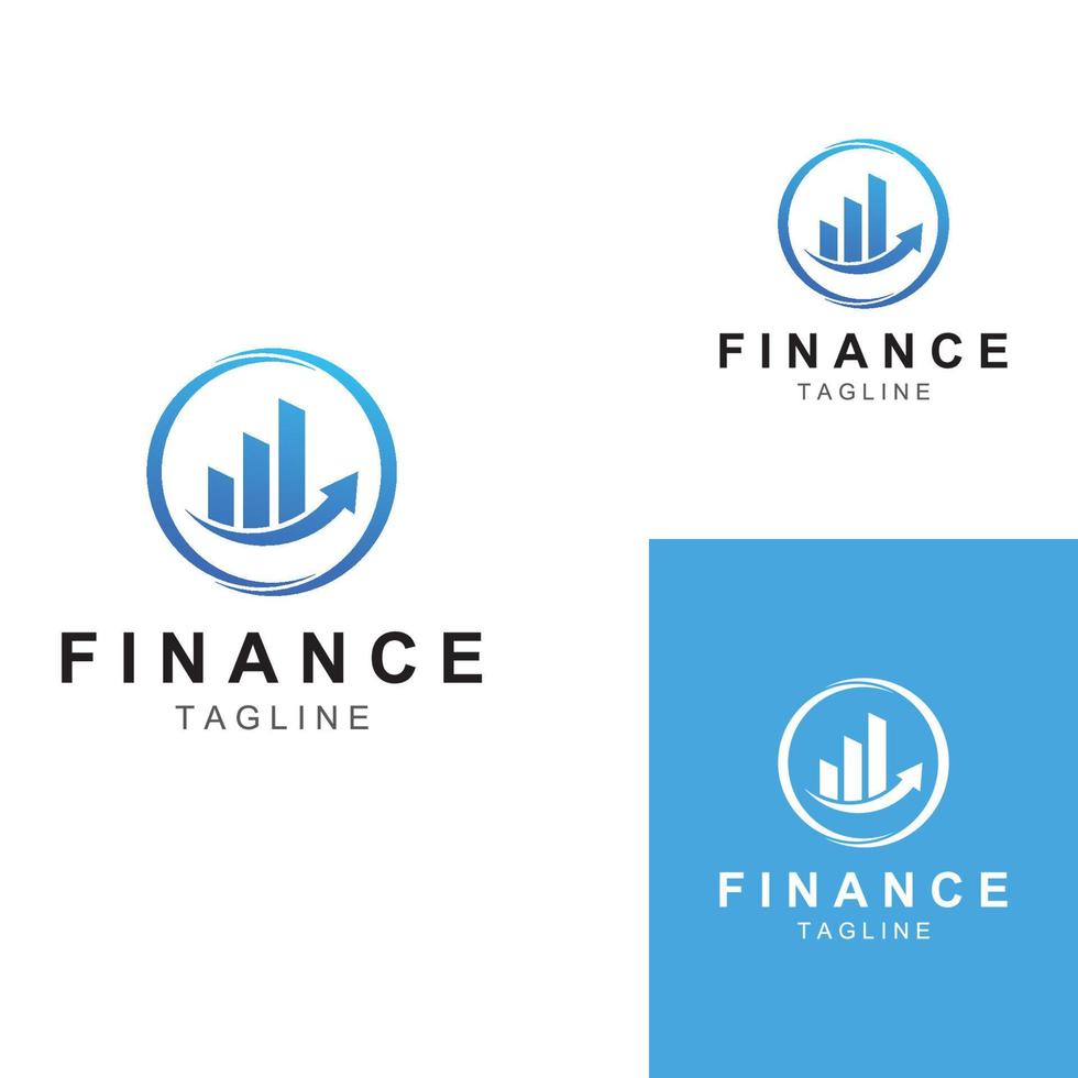 Financial business logo or financial graphic logo.Logo for financial business results data.With icon design vector template illustration.