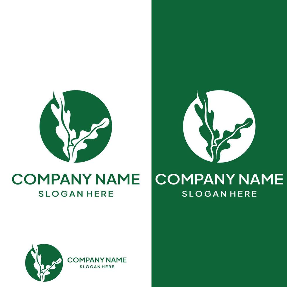 Seaweed logo with template illustration vector design.