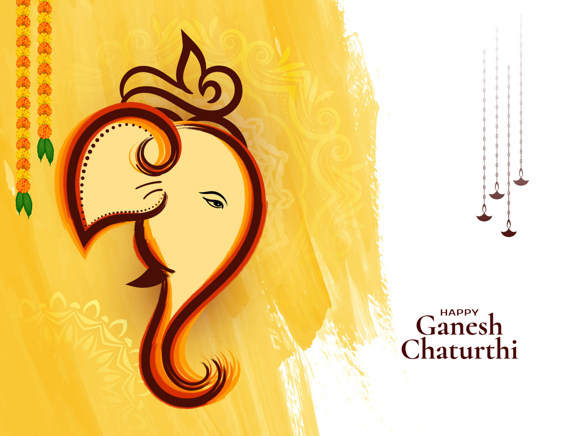 Happy Ganesh Chaturthi Indian festival celebration background 10770832  Vector Art at Vecteezy