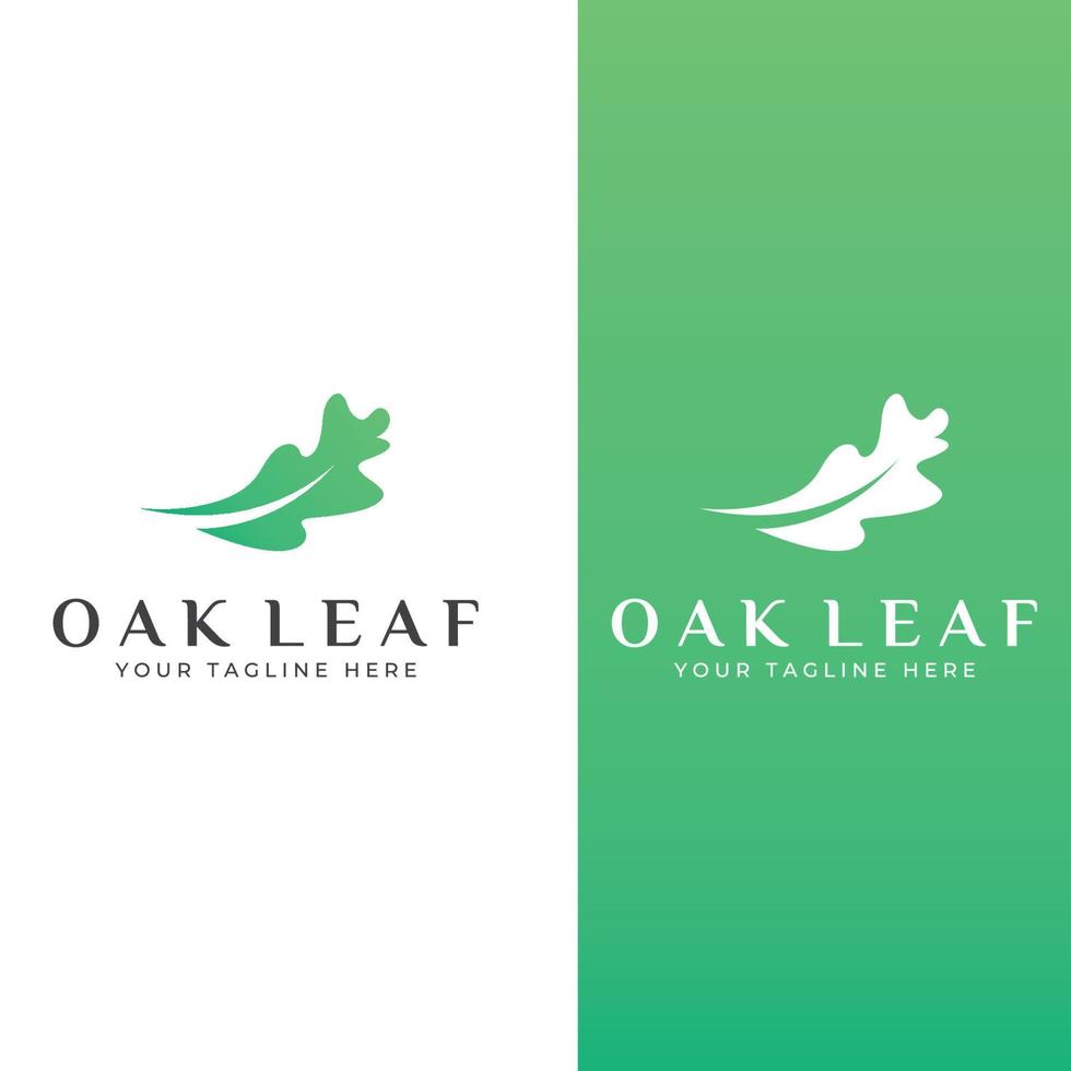 Autumn oak leaf logo and oak tree logo. With easy and simple editing of vector illustration.