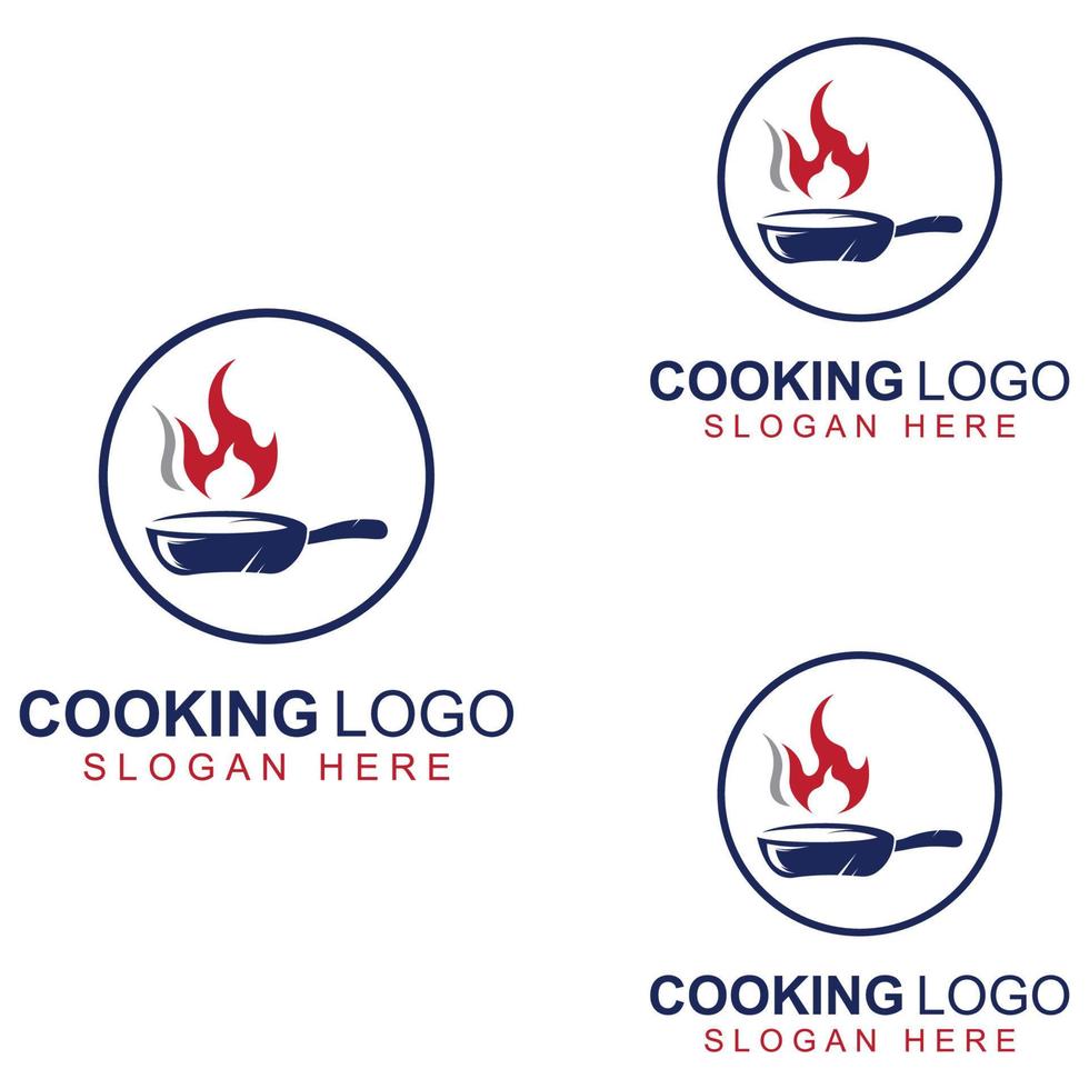 Logos for cooking utensils, cooking pots, spatulas and cooking spoons. Using a vector illustration template design concept.