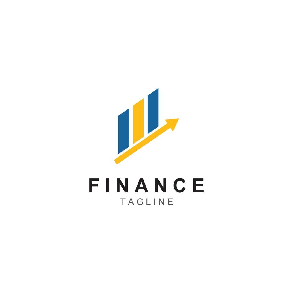 logotipo de empresa financiera o logotipo gráfico financiero. logotipo para datos de resultados de empresas financieras. con ilustración de plantilla de vector de diseño de icono.