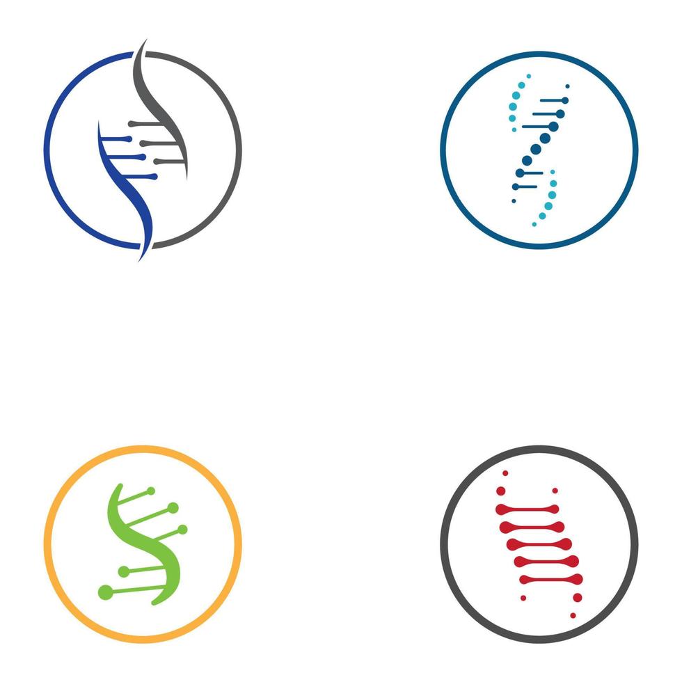 logotipo vectorial de adn. logotipo médico moderno, con diseño de plantilla de ilustración vectorial vector