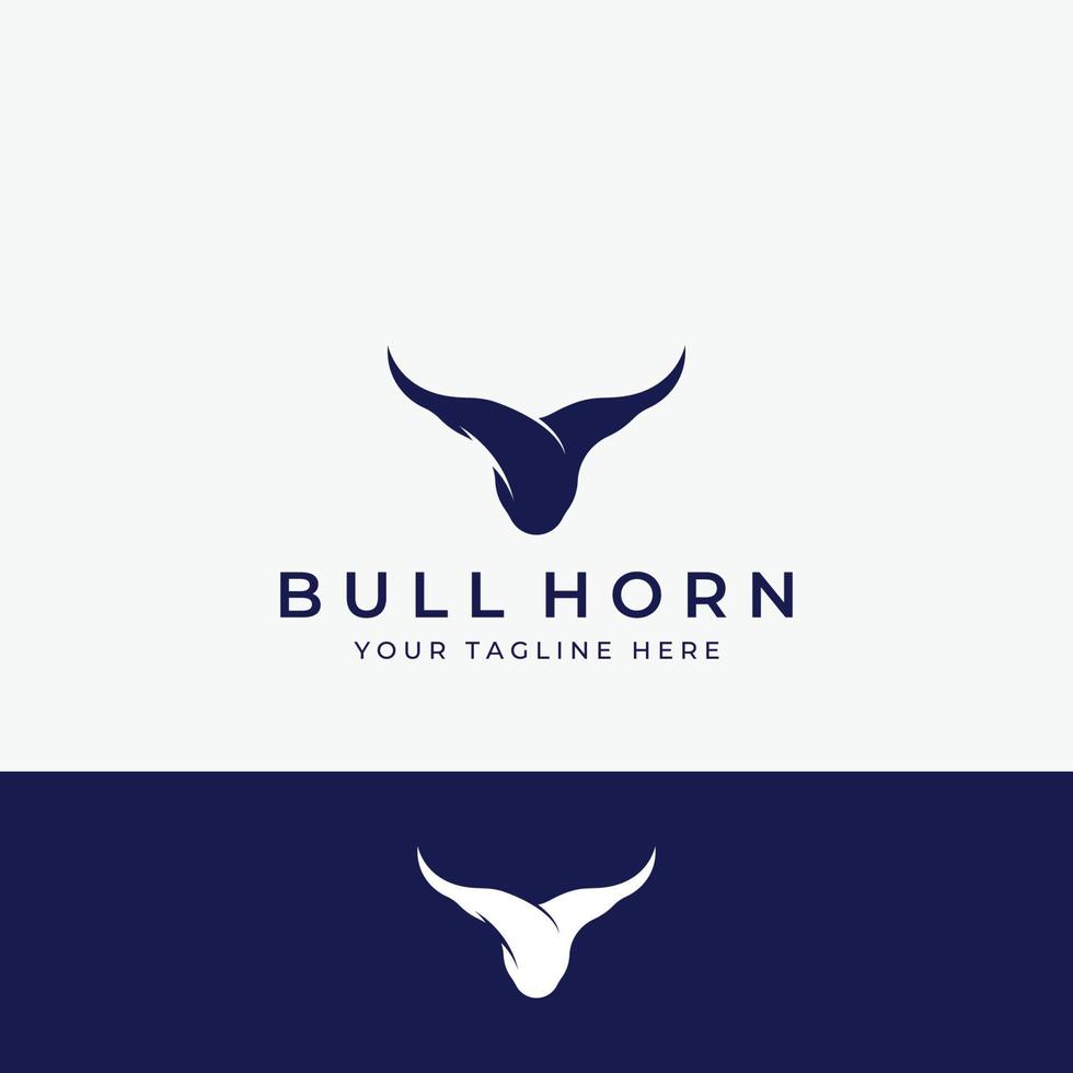 Bull's head horn logo. Using a vector illustration template design concept.