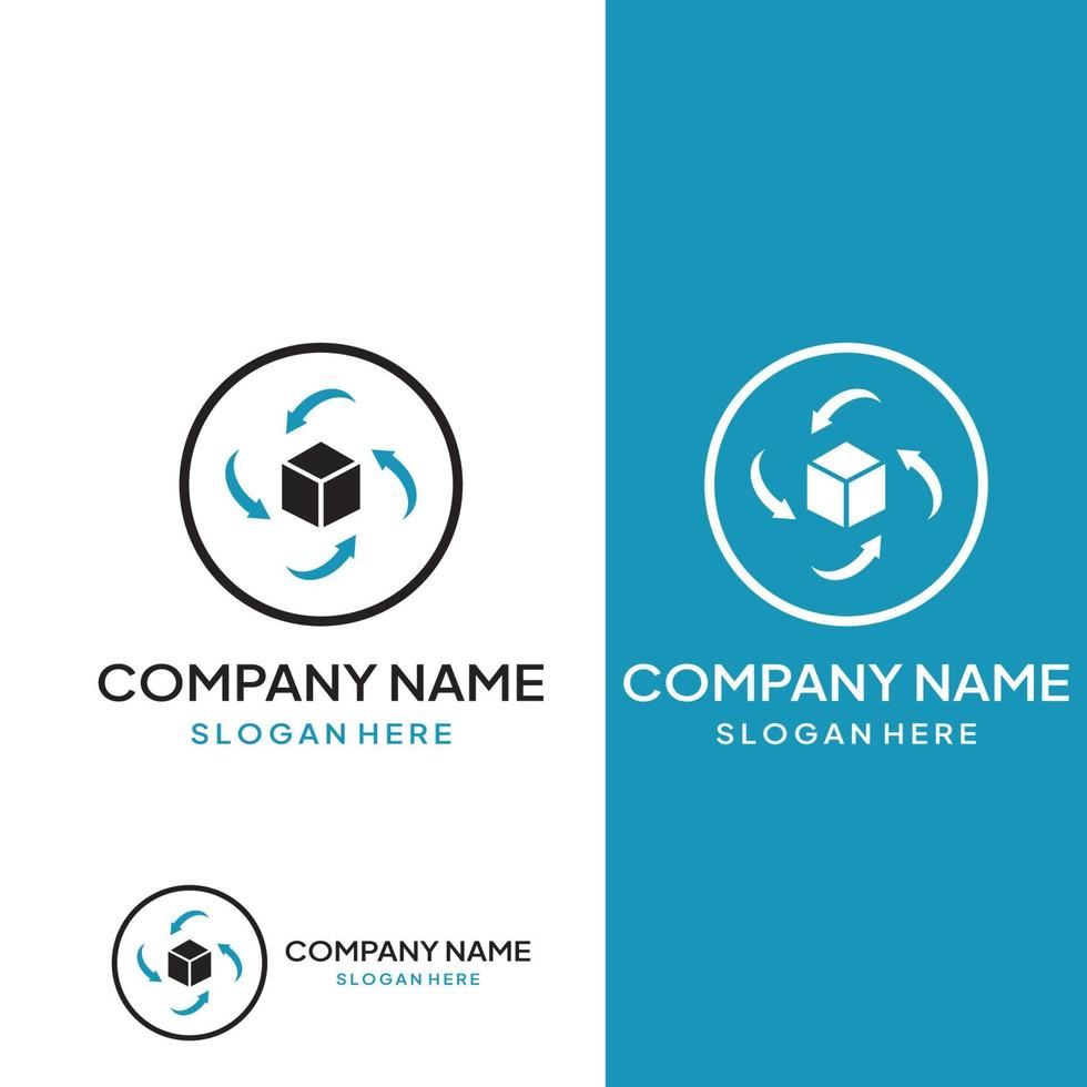 Logistics company vector logo, arrow icon logo, fast digital delivery logo. Using simple and easy logo vector editing.