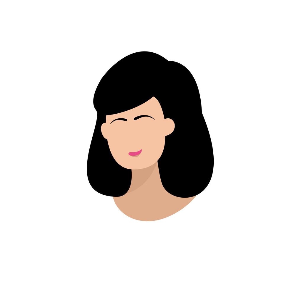 mujer pelo corto vector