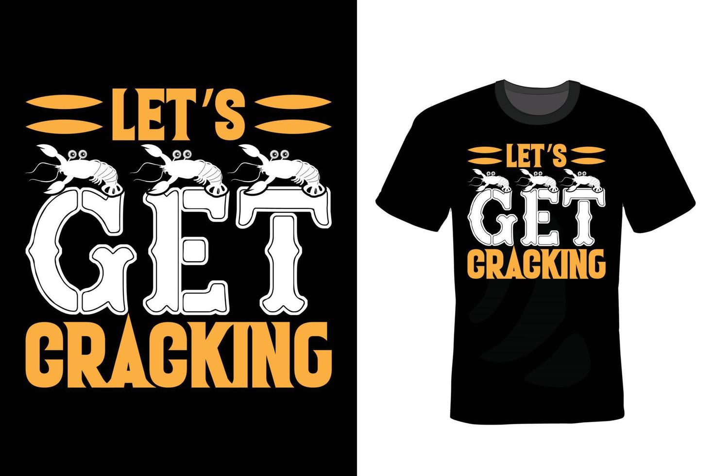Shrimp T shirt design, vintage, typography vector