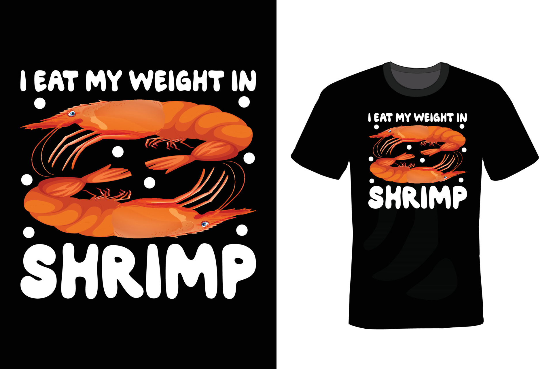 Shrimp T shirt design, vintage, typography 10771042 Vector Art at Vecteezy