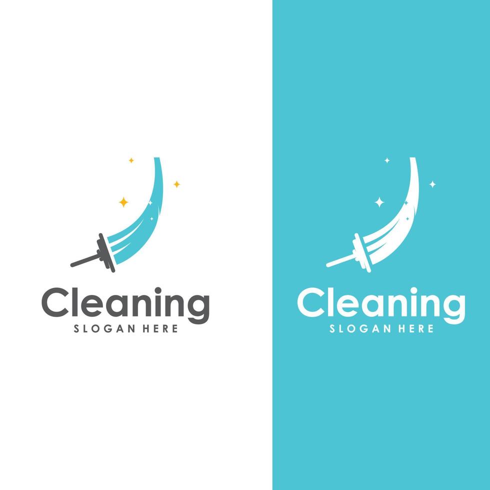 Cleaning logo, cleaning protection logo and house cleaning logo.With a template illustration vector design concept.