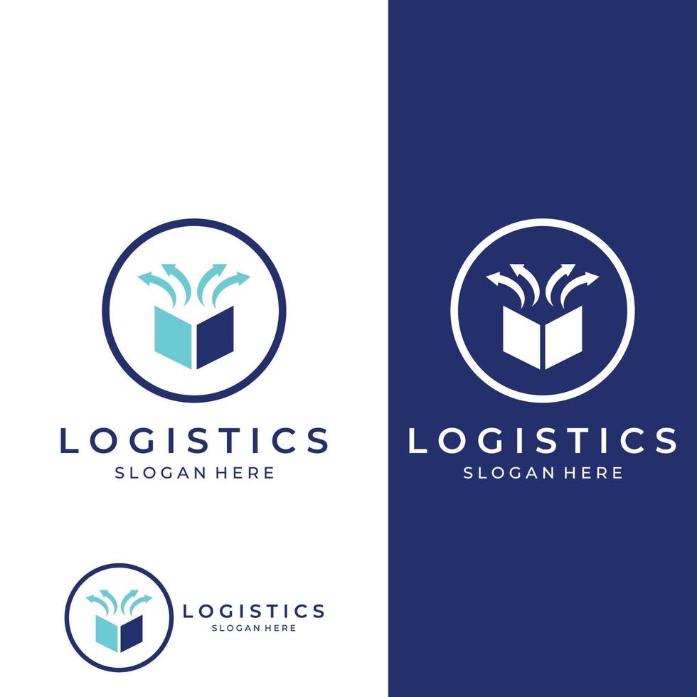 Logistics company vector logo, arrow icon logo, fast digital delivery logo. Using simple and easy logo vector editing.