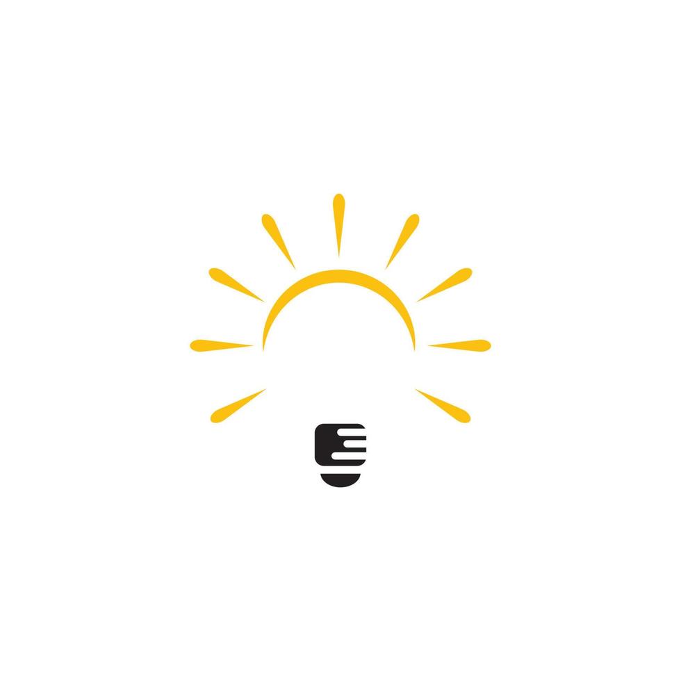 sun icon logo vector template