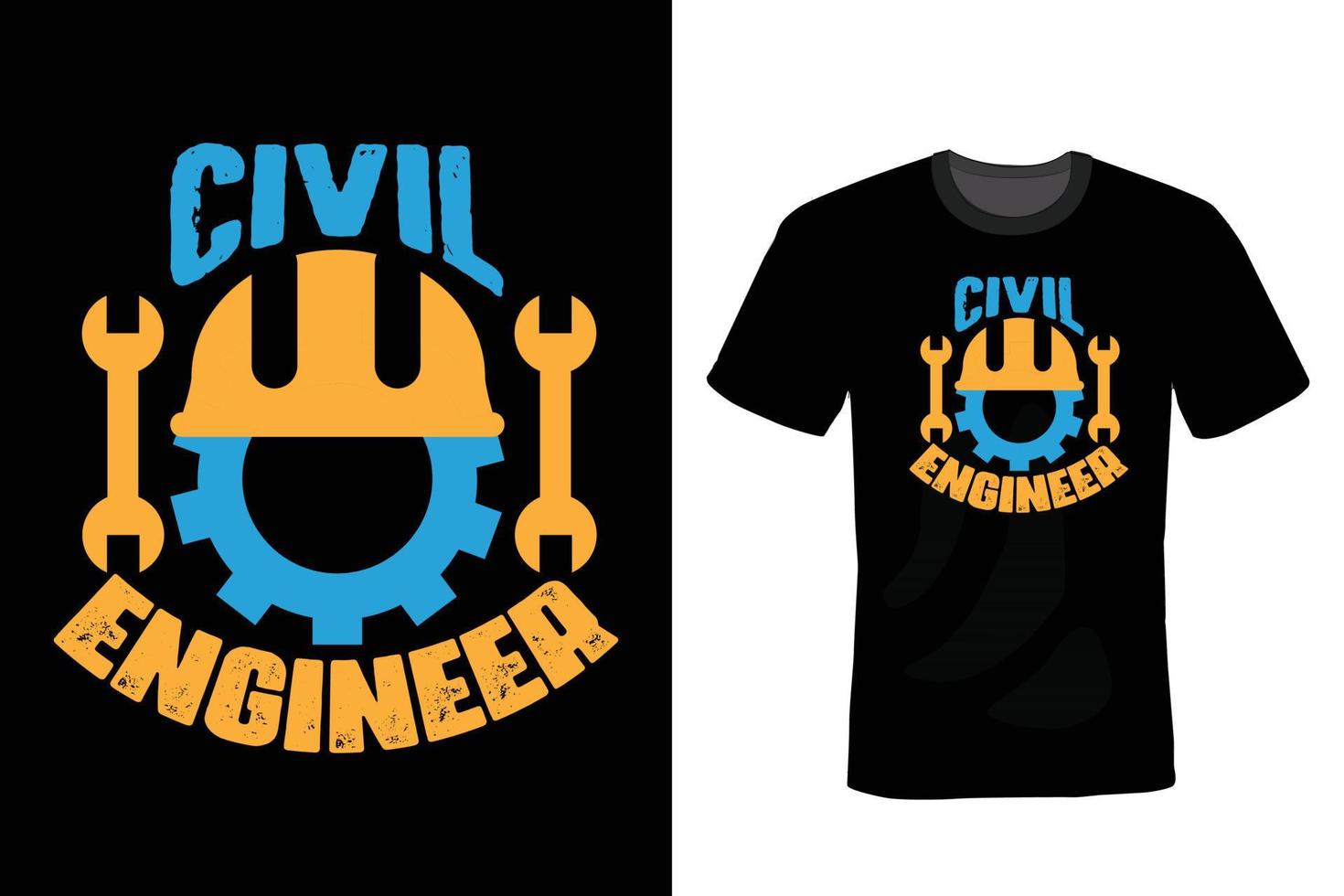 Civil Engineer T shirt design, vintage, typography vector