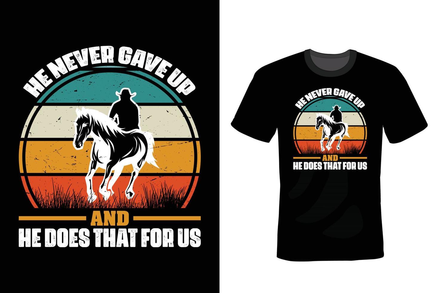 Horse T shirt design, vintage, typography vector