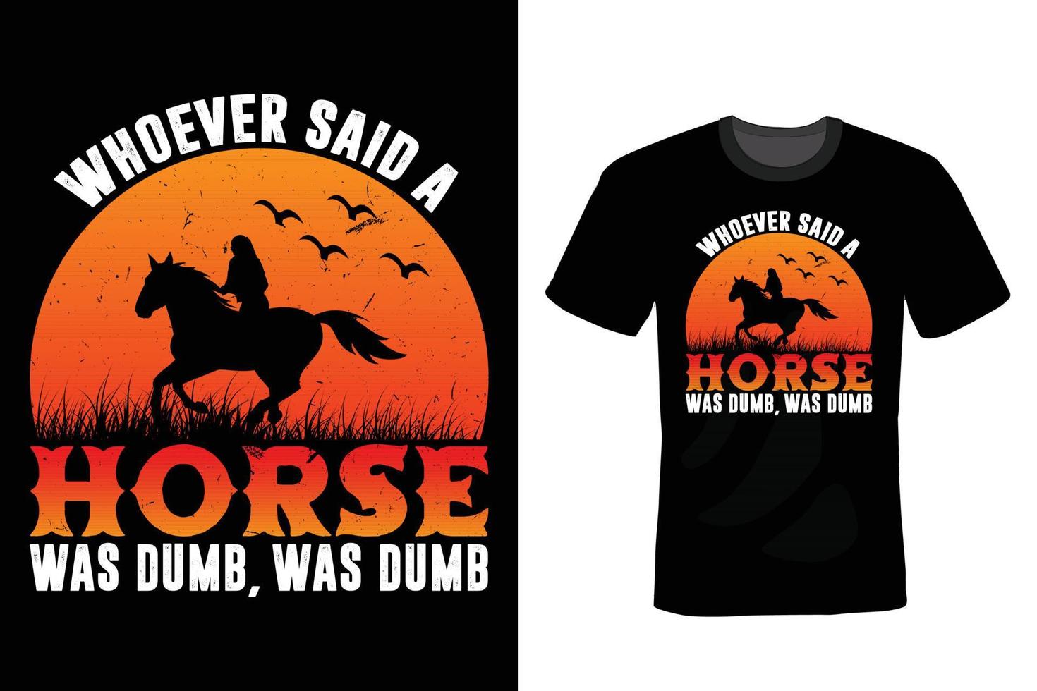 Horse T shirt design, vintage, typography vector