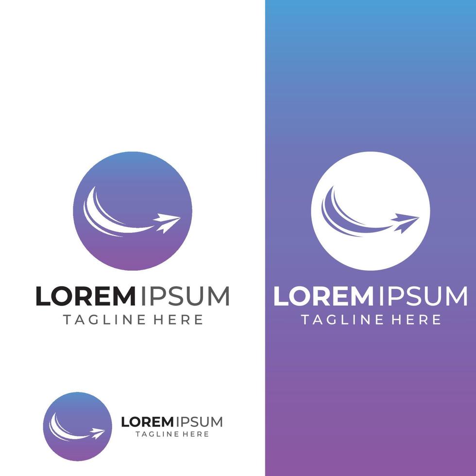 Logistics company vector logo, arrow icon logo, fast digital delivery logo. Using simple and easy logo vector editing.