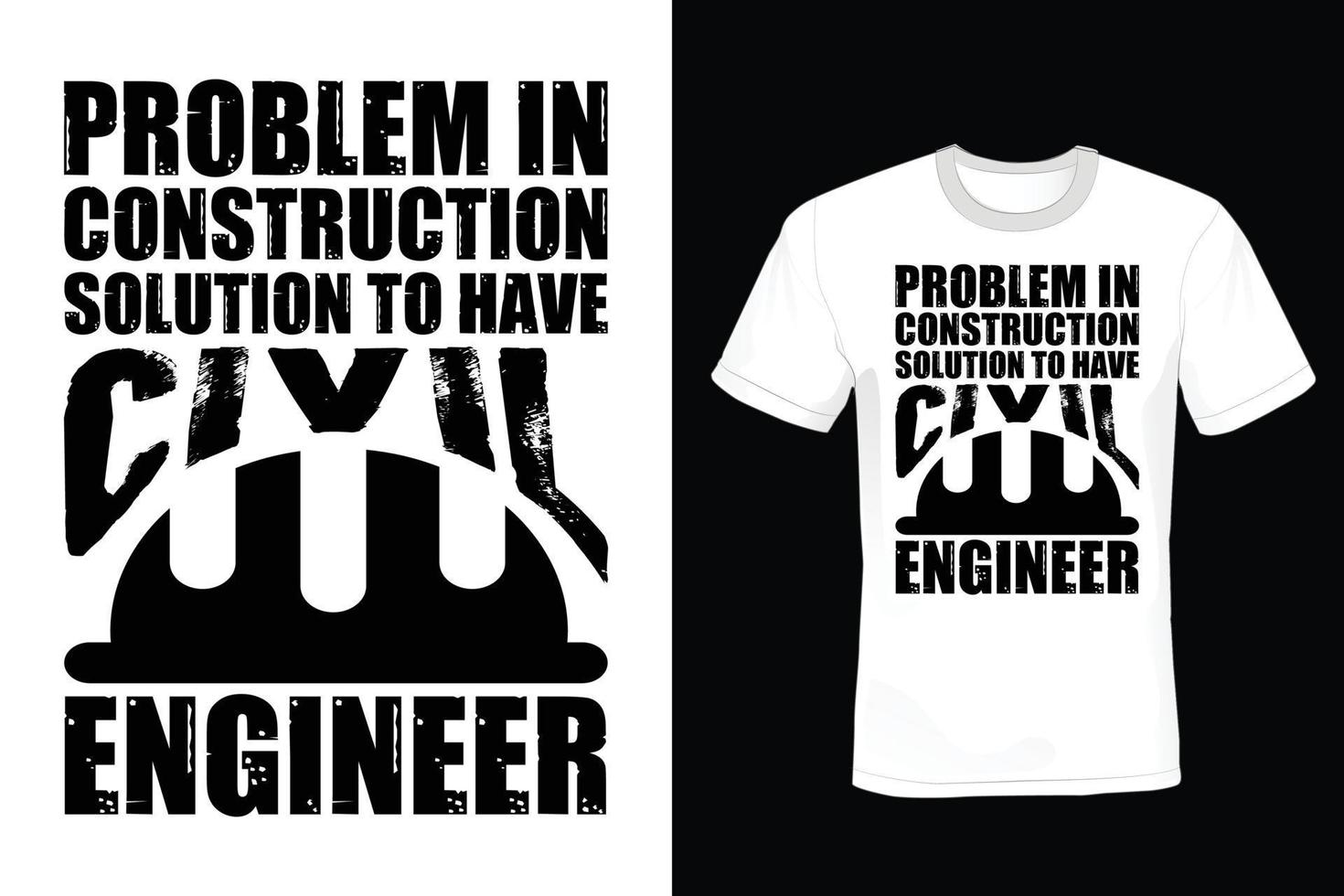 Civil Engineer T shirt design, vintage, typography vector