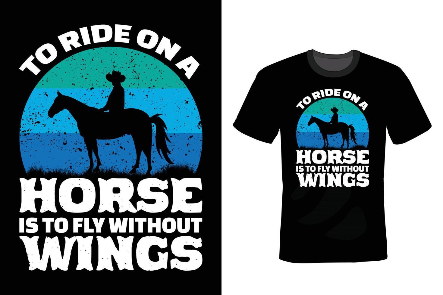 Horse T shirt design, vintage, typography vector