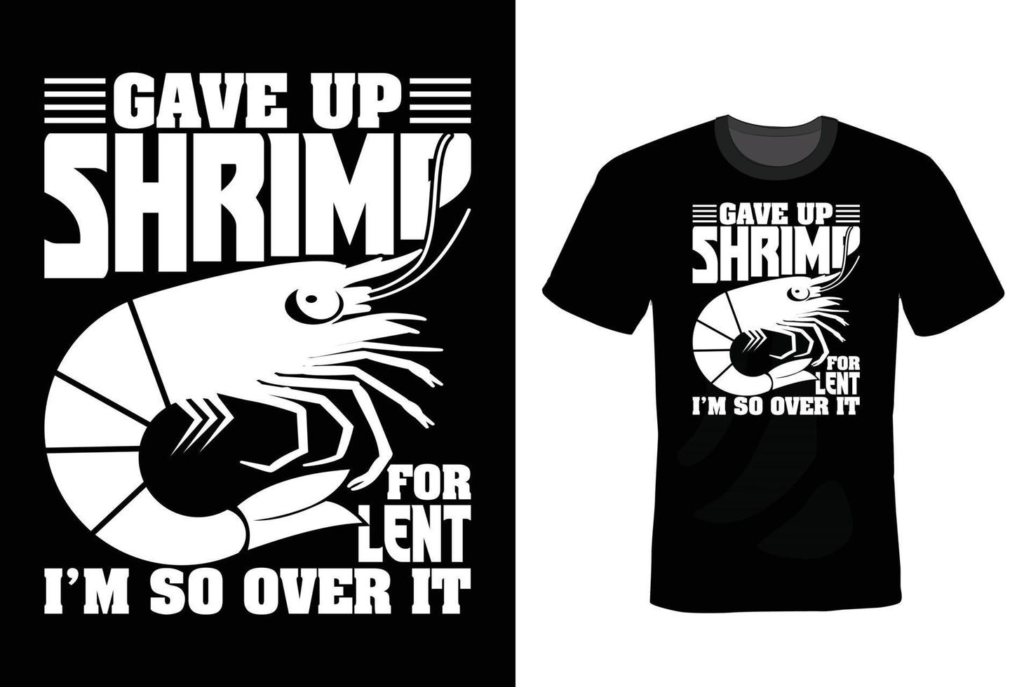 Shrimp T shirt design, vintage, typography vector