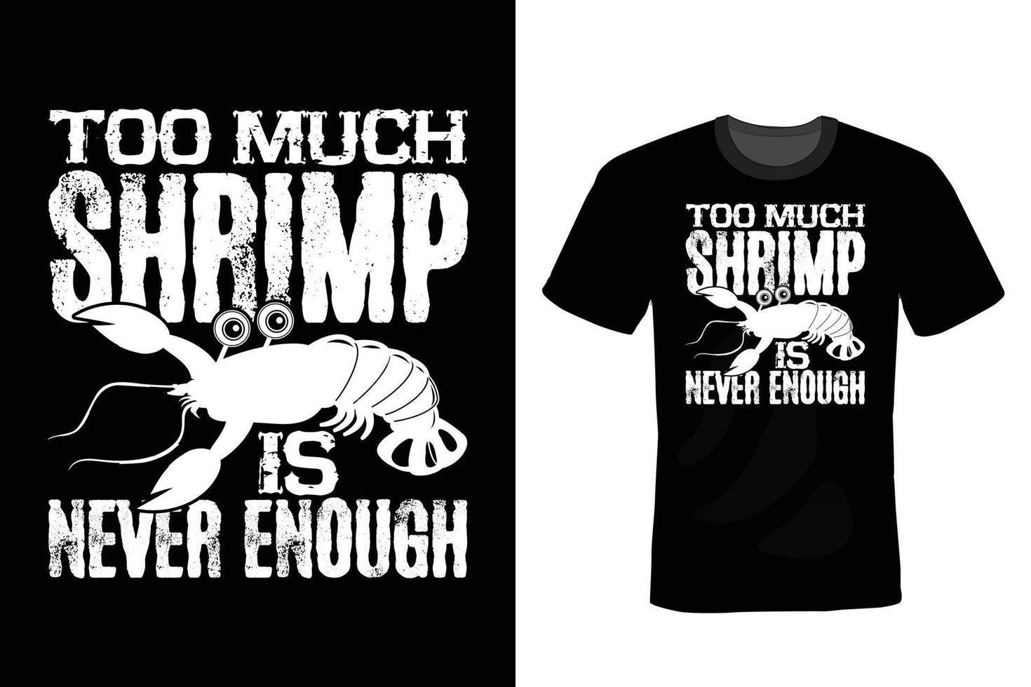 Shrimp T shirt design, vintage, typography vector