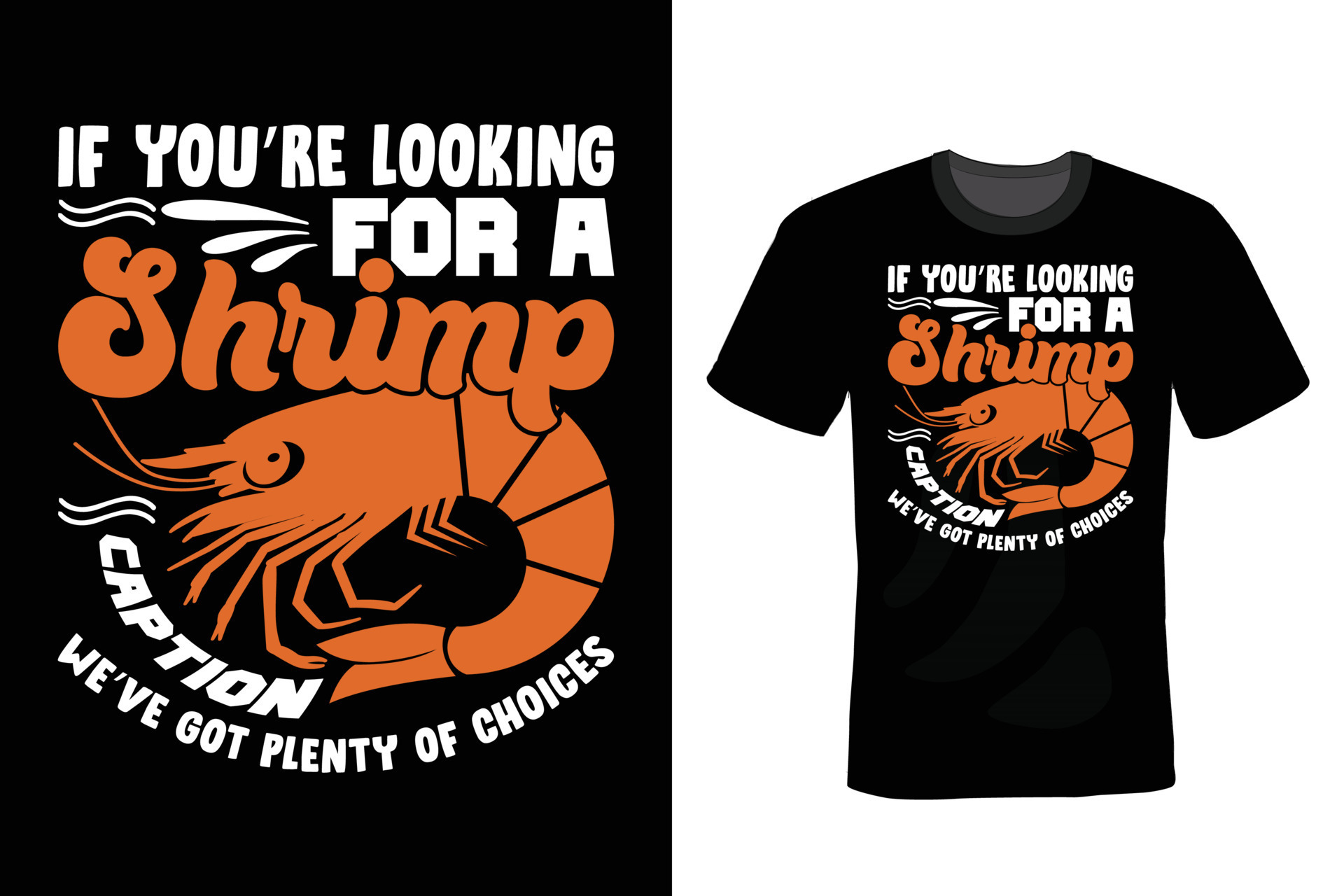 Shrimp T shirt design, vintage, typography 10771232 Vector Art at Vecteezy