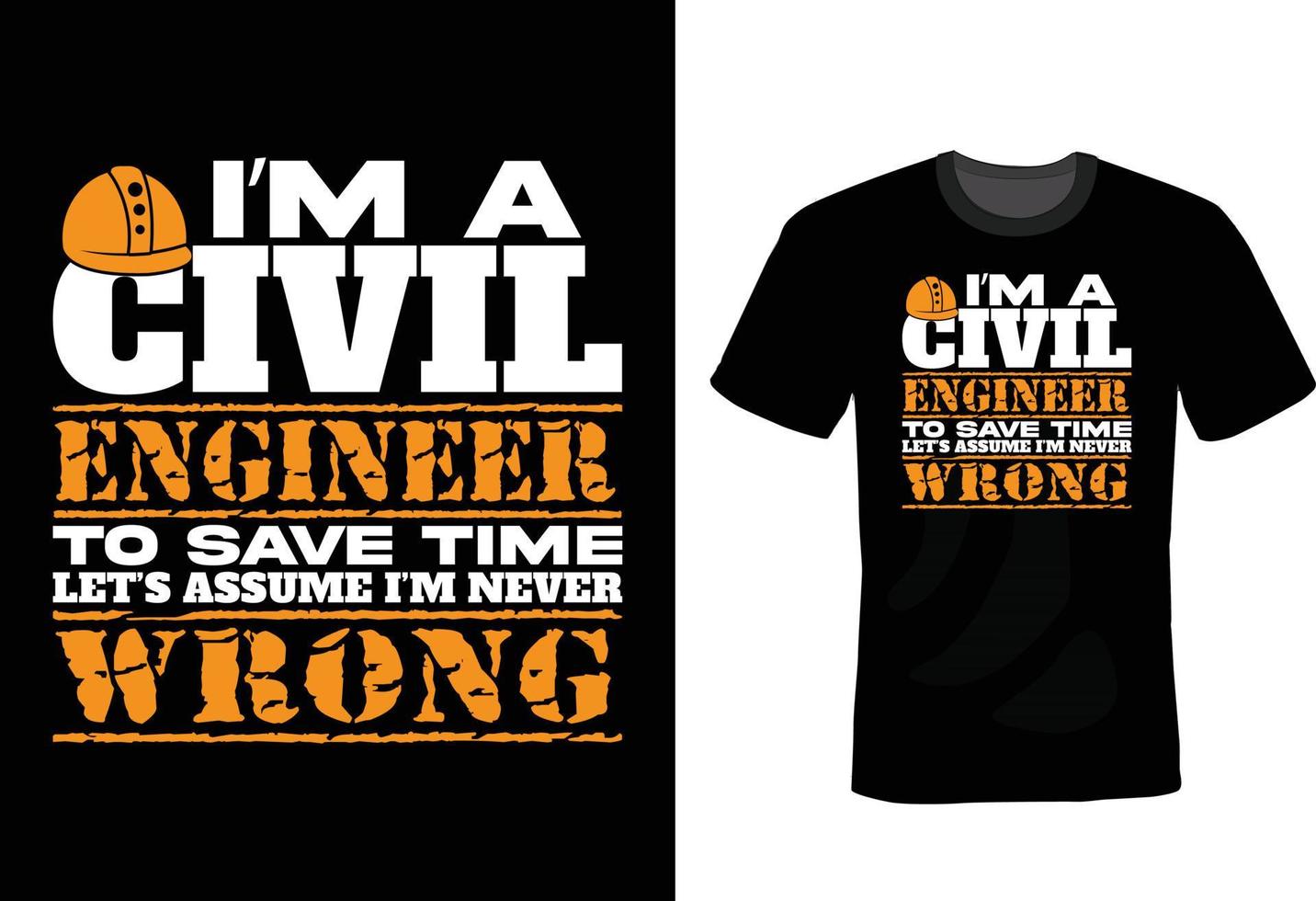 Civil Engineer T shirt design, vintage, typography vector