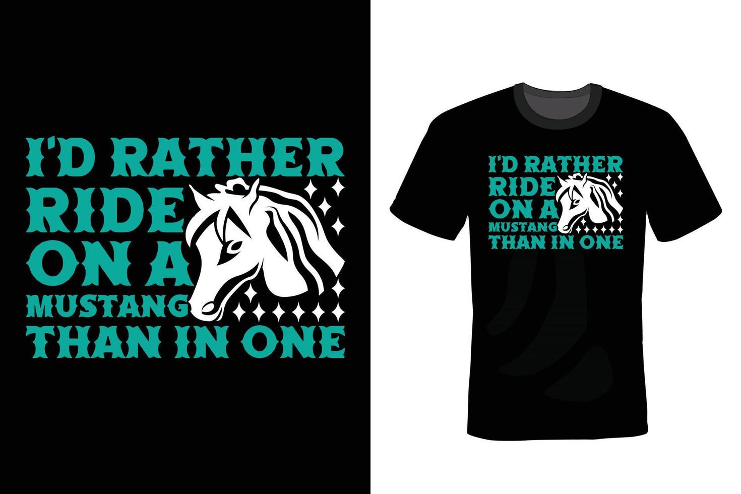 Horse T shirt design, vintage, typography vector