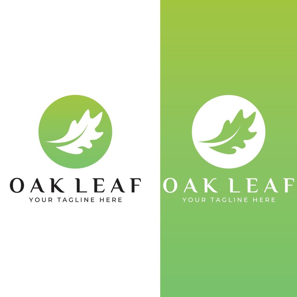 Autumn oak leaf logo and oak tree logo. With easy and simple editing of vector illustration.