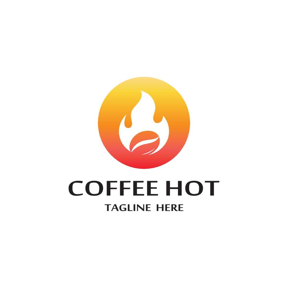 Coffee bean logo vector