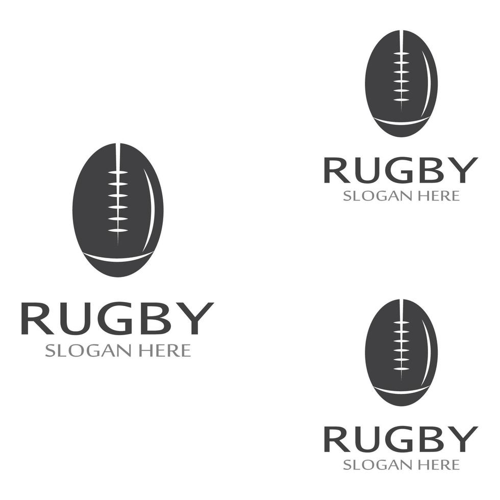 Rugby Ball American Football Icon Vector Logo Template