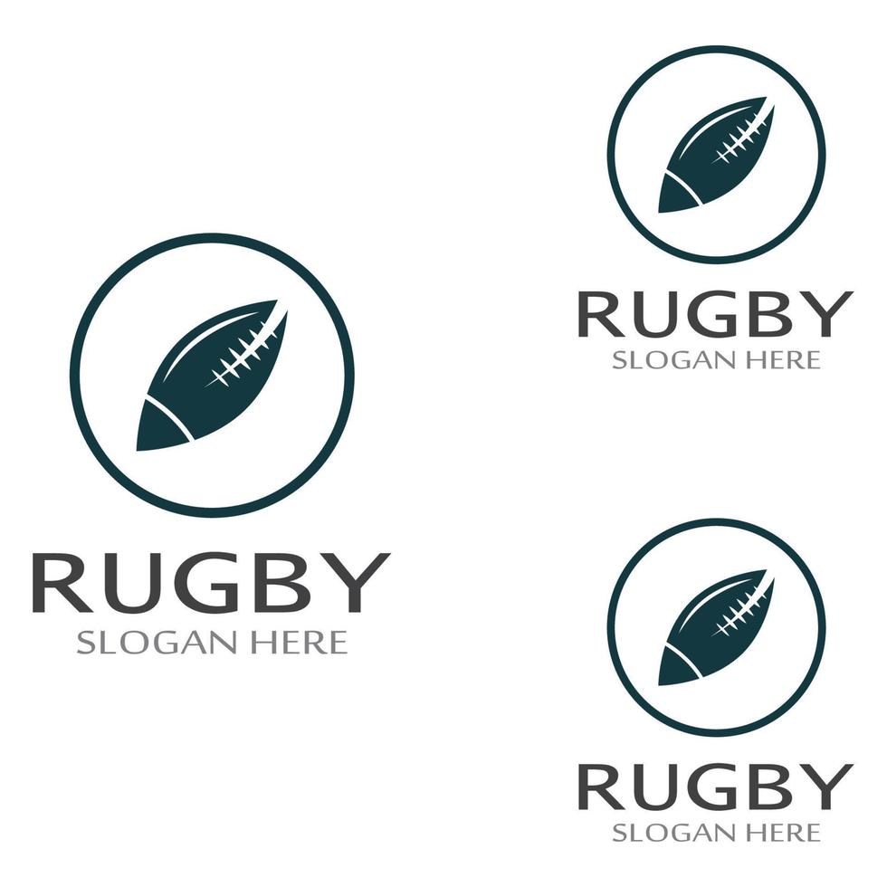 pelota de rugby, fútbol americano, icono, vector, logotipo, plantilla vector