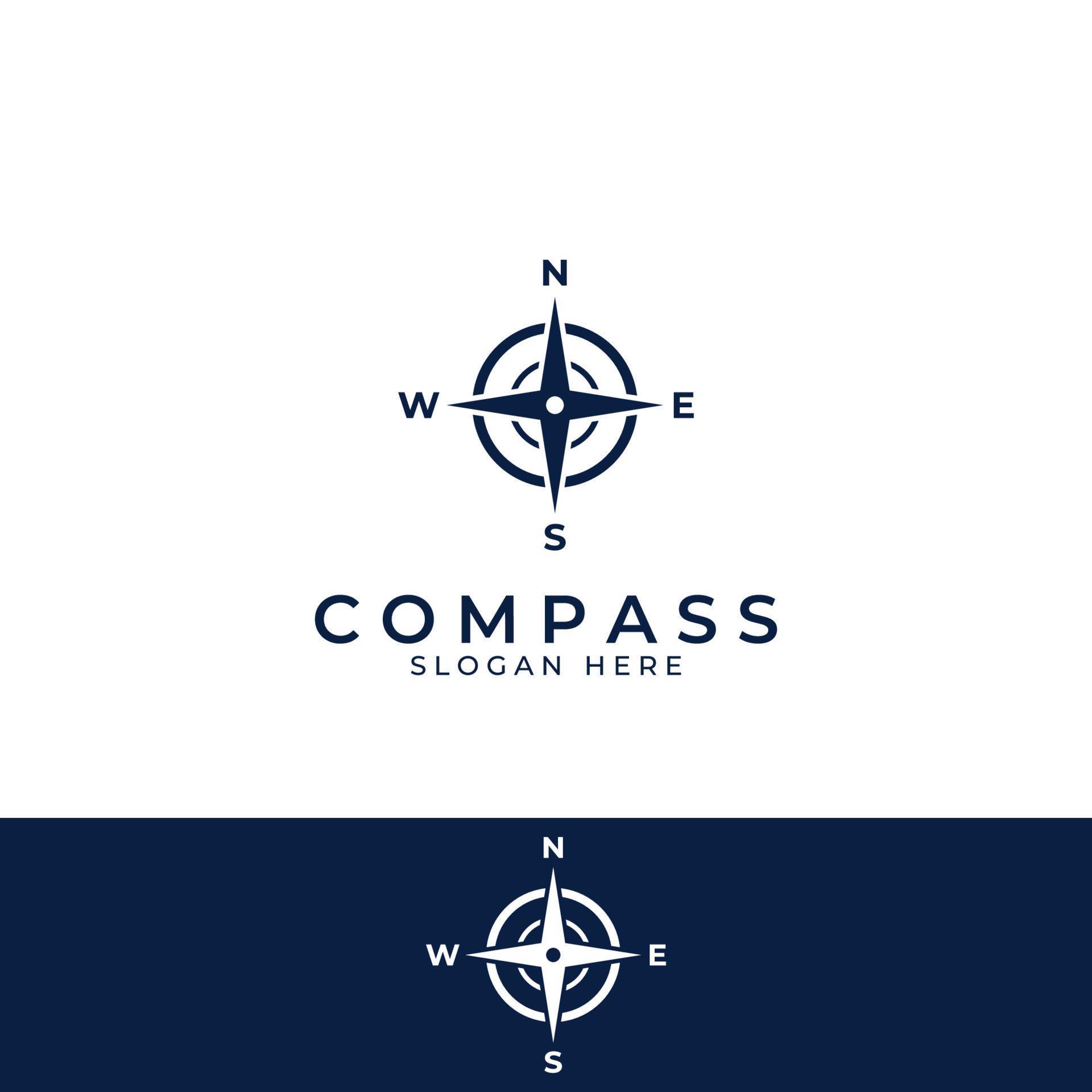 Compass logo, directional guide or pandom. Compass logo icon vector