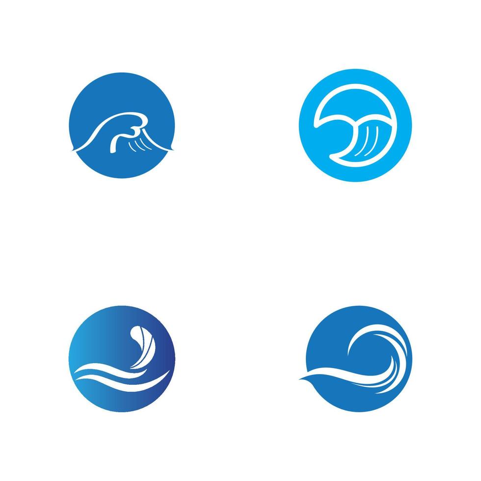 vector de icono de onda de agua