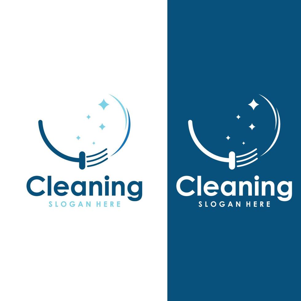 Cleaning logo, cleaning protection logo and house cleaning logo.With a template illustration vector design concept.