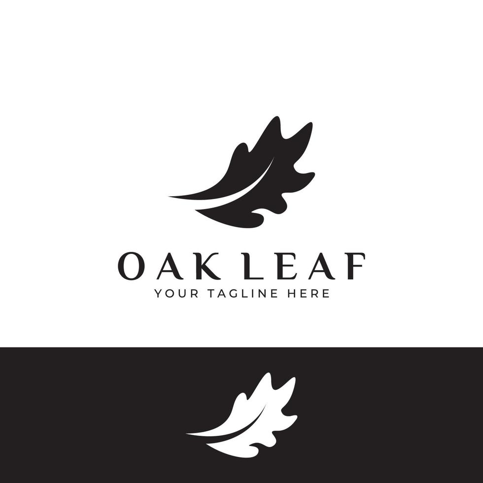 Autumn oak leaf logo and oak tree logo. With easy and simple editing of vector illustration.