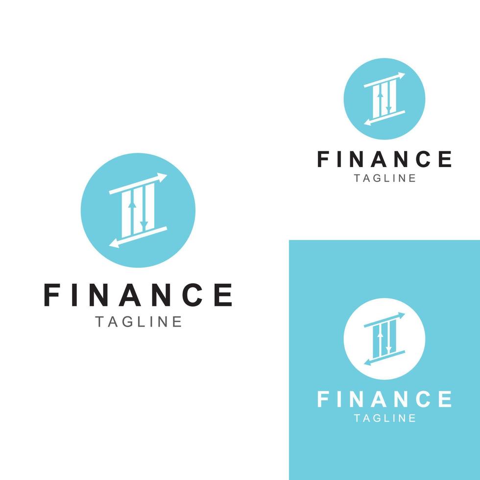 logotipo de empresa financiera o logotipo gráfico financiero. logotipo para datos de resultados de empresas financieras. con ilustración de plantilla de vector de diseño de icono.