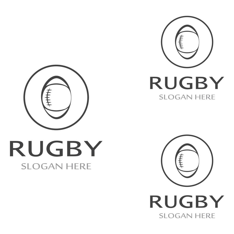 pelota de rugby, fútbol americano, icono, vector, logotipo, plantilla vector