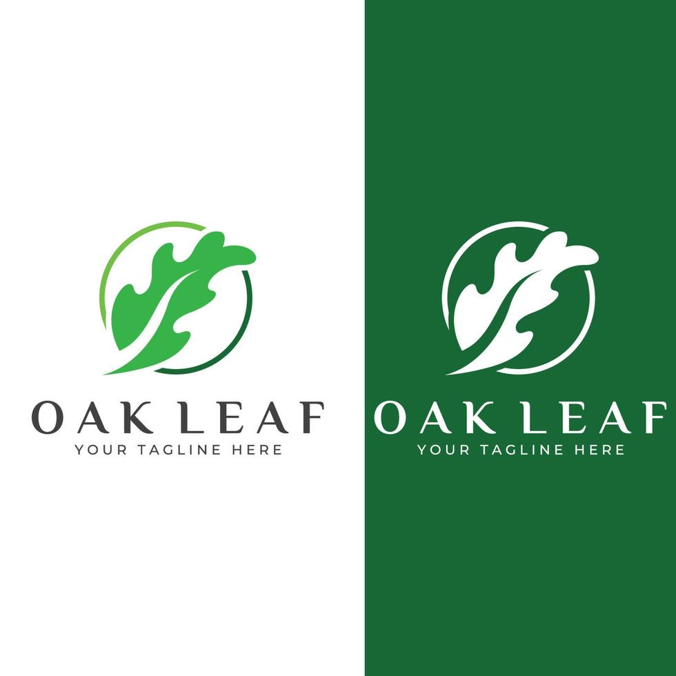 Autumn oak leaf logo and oak tree logo. With easy and simple editing of vector illustration.