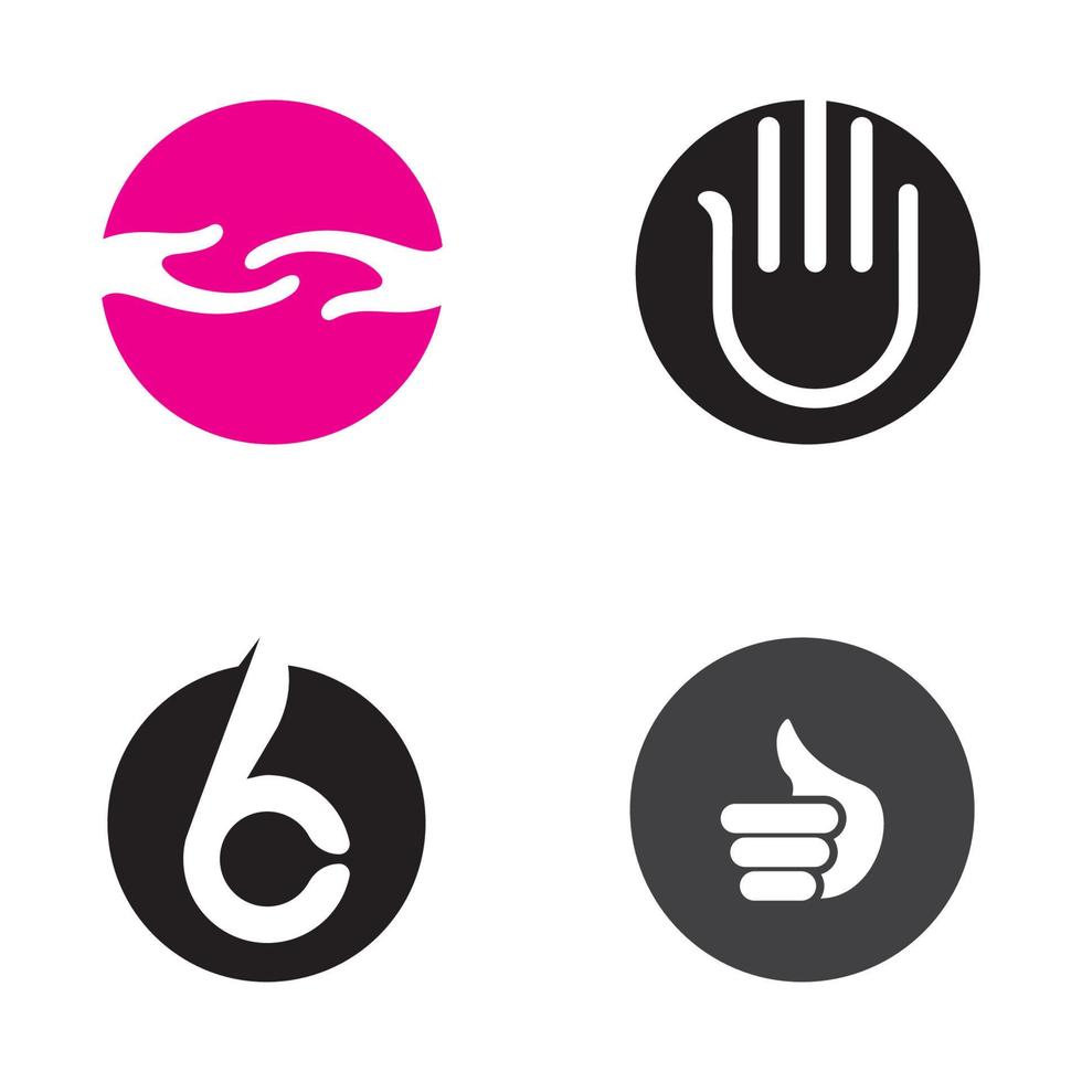 Hand care logo and symbol vector template eps10