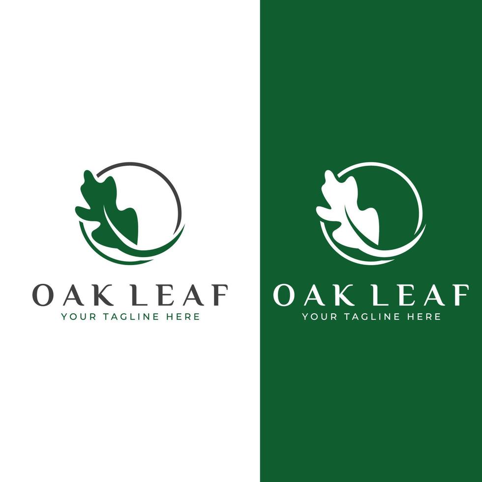 Autumn oak leaf logo and oak tree logo. With easy and simple editing of vector illustration.