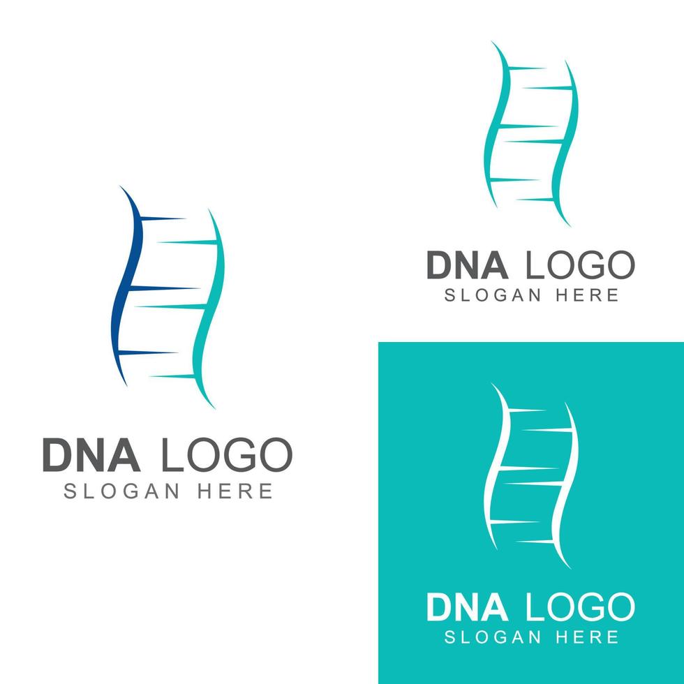 logotipo vectorial de adn. logotipo médico moderno, con diseño de plantilla de ilustración vectorial vector