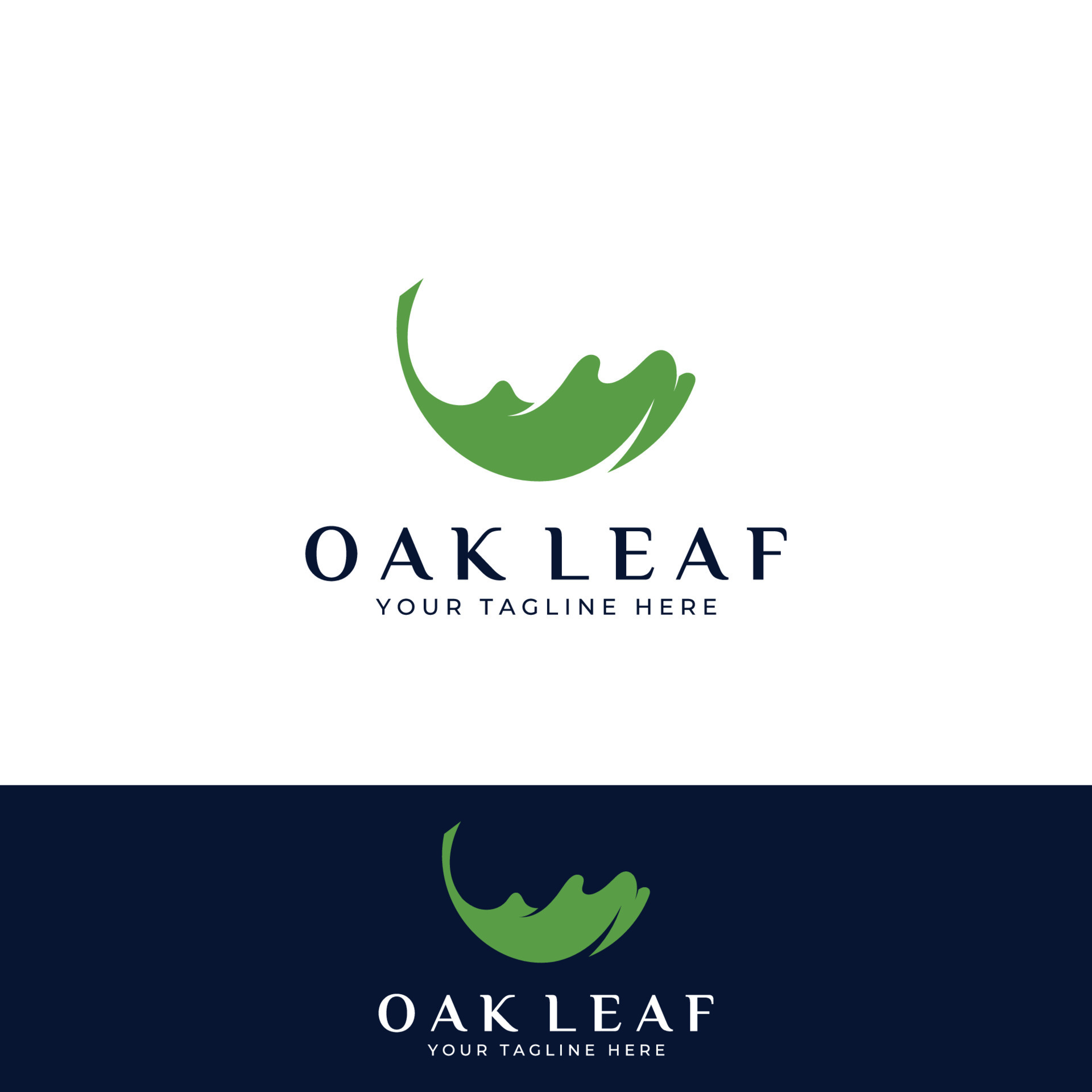 Autumn oak leaf logo and oak tree logo. With easy and simple editing of