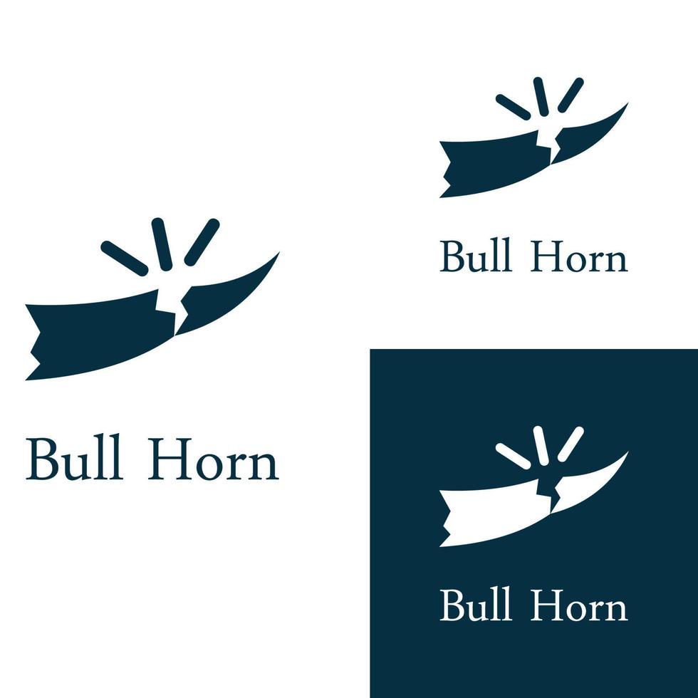 logotipo de cuerno de cabeza de toro. utilizando un concepto de diseño de plantilla de ilustración vectorial. vector