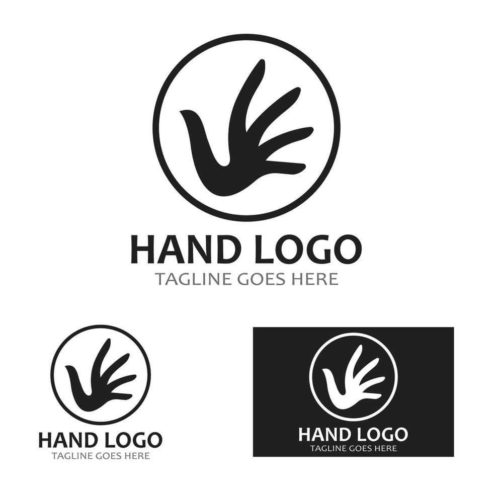 Hand logo icon vector design template illustration