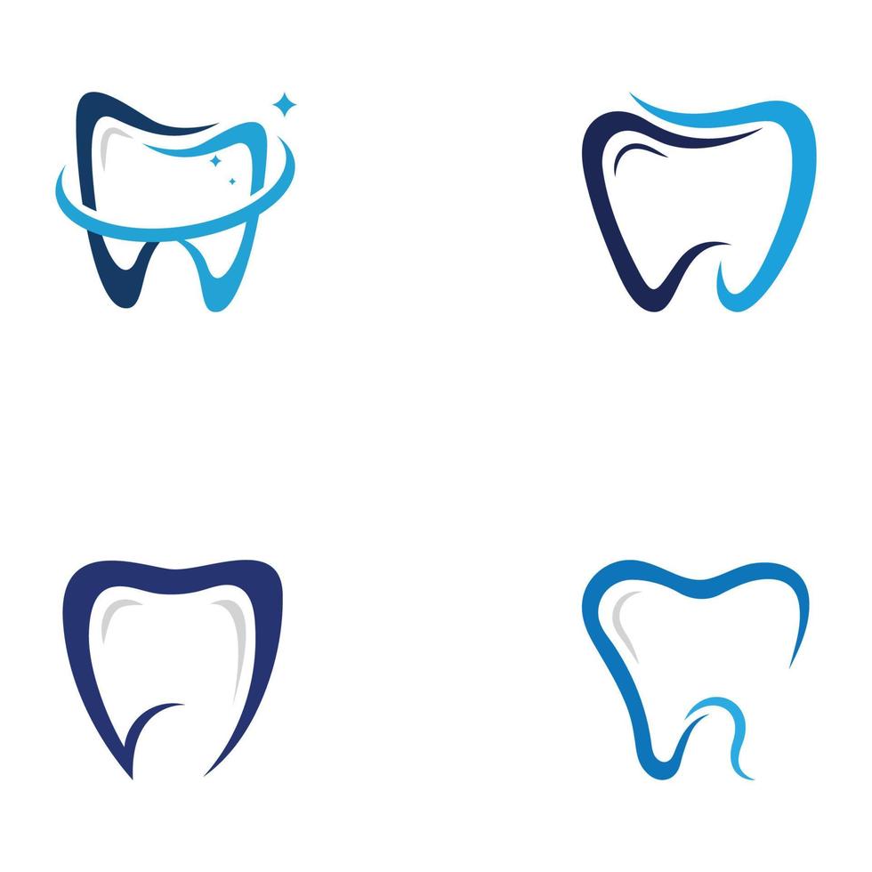 logotipo dental, logotipo para la salud dental y logotipo para el cuidado dental. usando un concepto de diseño de vector de ilustración de plantilla