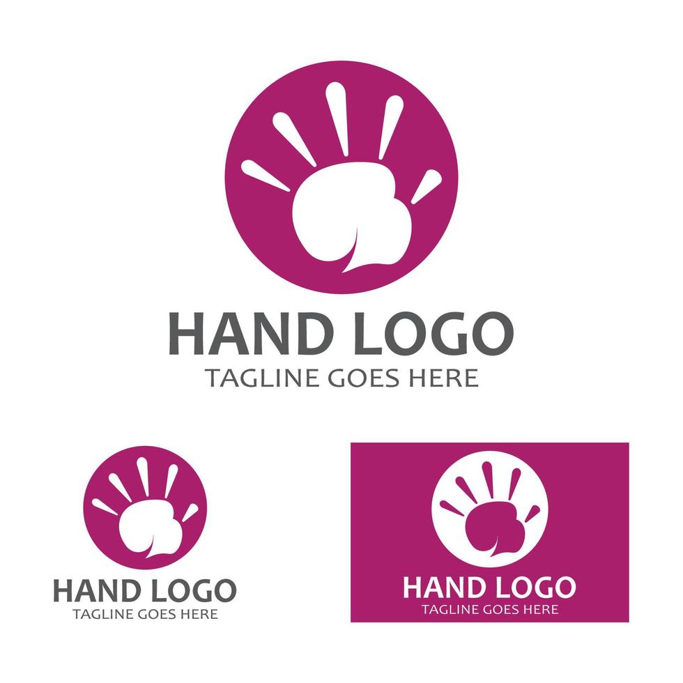 mano logo icono vector diseño plantilla ilustración